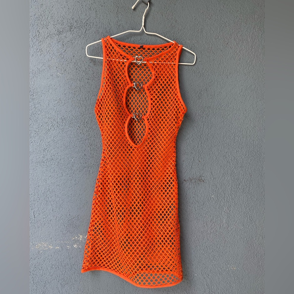 Orange festival mini dress